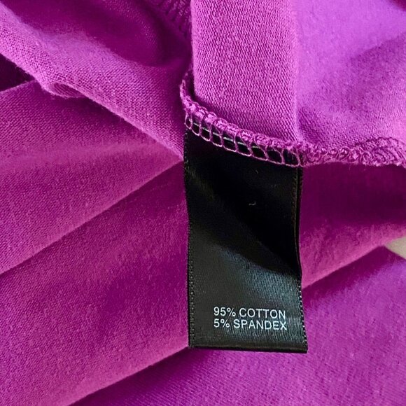 Avenue Stretch Tee Purple with Detailed Neckline Women's Size 14/16 NEW NWT - Picture 8 of 9